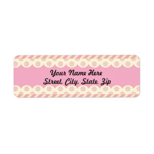 Pink Eyelet Background Return Address Sticker