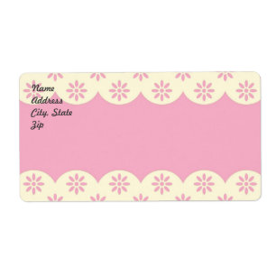 Pink Eyelet Background Shipping Label