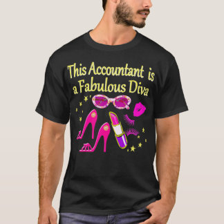 PINK FABULOUS ACCOUNTANT DIVA DESIGN T-Shirt