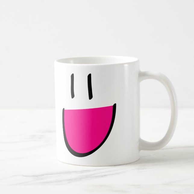 Pink Face Coffee/Tea Mug (White) (Right)