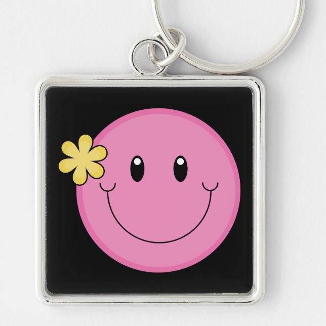 Pink Face Key Ring (Front)