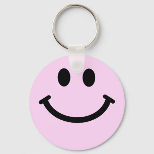Pink face key ring