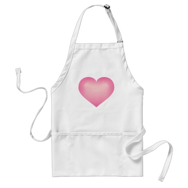Pink Fade Heart Standard Apron (Front)