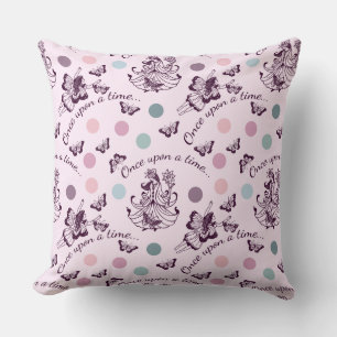 Pink Fairies and Butterflies Fairytale Cushion