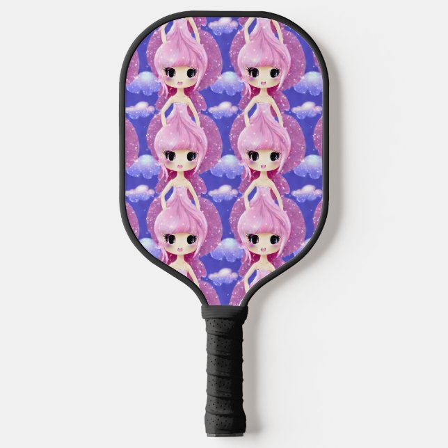 Pink Fairies Dream Land Pattern Pickleball Paddle (Front)