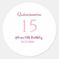 Pink fairy 15th birthday simple moder quinceanera