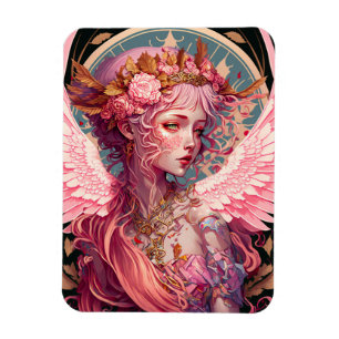 Pink Fairy Angel Fantasy Art Magnet