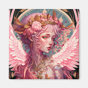 Pink Fairy Angel Fantasy Art Magnet