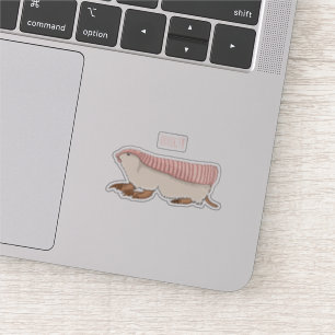 Pink fairy armadillo cartoon illustration