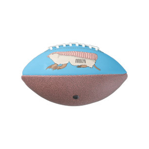 Pink fairy armadillo cartoon illustration football