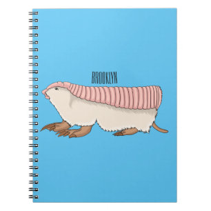 Pink fairy armadillo cartoon illustration notebook