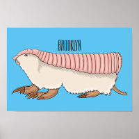Pink fairy armadillo cartoon illustration