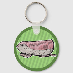 Pink Fairy Armadillo Key Ring