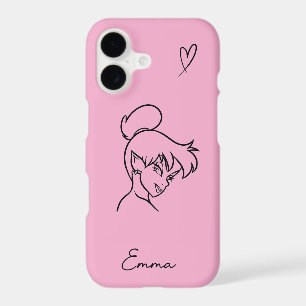 Pink Fairy Art Phone Case with Name Emma