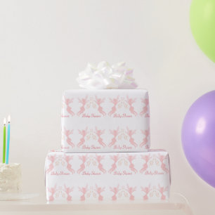 Pink Fairy Baby Shower Wrapping Paper