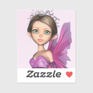 Pink Fairy Big Eyes Fantasy Portrait