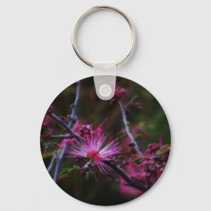pink fairy duster keychain