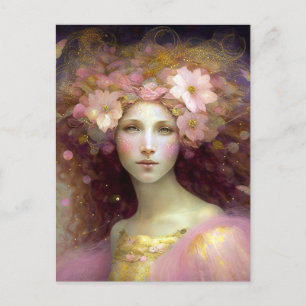 Pink Fairy Fantasy Art Postcard