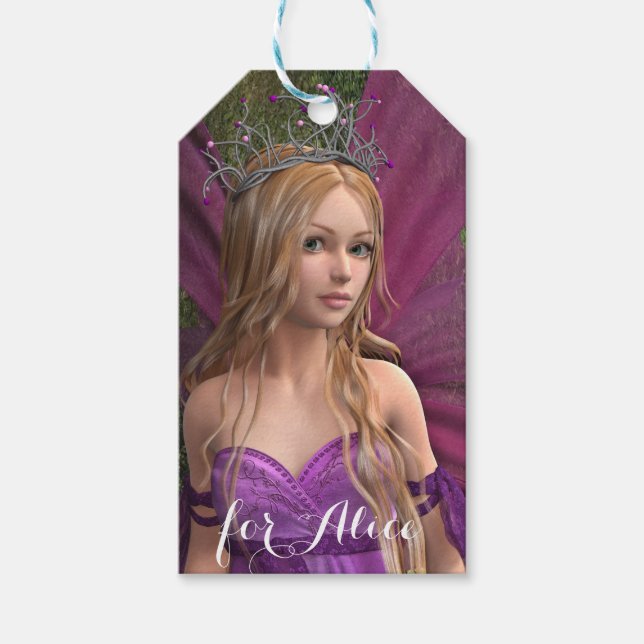 Pink Fairy Gift Tags (Front)