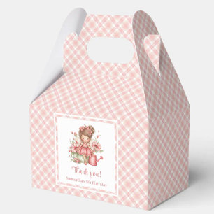 Pink Fairy Girl Whimsical Floral Birthday Favour Box