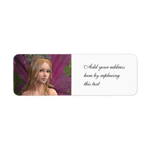 Pink Fairy Return Address Label