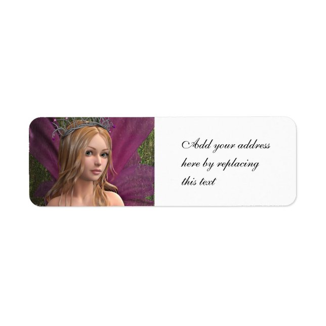 Pink Fairy Return Address Label (Front)