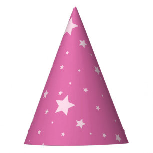 Pink Fairy Stars Girl Birthday Party Hat