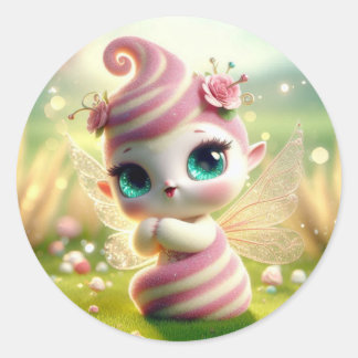 Pink Fairy Sugar Classic Round Sticker