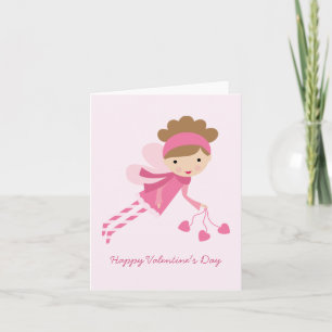 Pink Fairy Valentine's Day Holiday Card