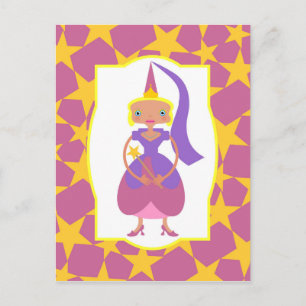 Pink Fairy with magic wand Postcard