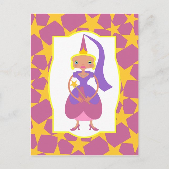 Pink Fairy with magic wand Postcard (Front)