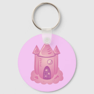 Pink Fairytale Castle Key Ring