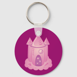 Pink Fairytale Castle Key Ring