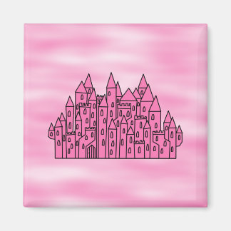 Pink Fairytale Castle Magnet