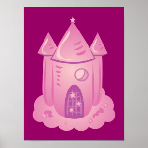 Pink Fairytale Castle Poster