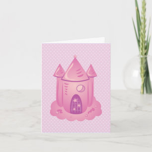 Pink Fairytale Castle Thank You Cards