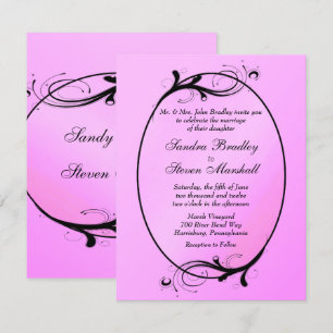 Pink Fairytale Wedding Invitation