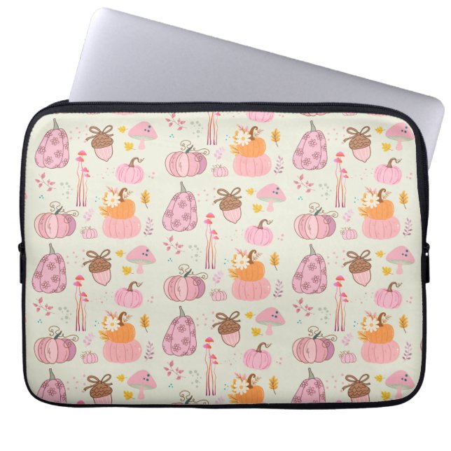  Pink Fall Laptop Sleeve (Front)