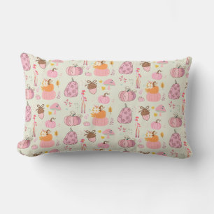 Pink Fall Lumbar Cushion