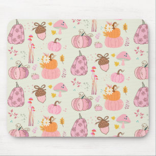 Pink Fall Mouse Pad