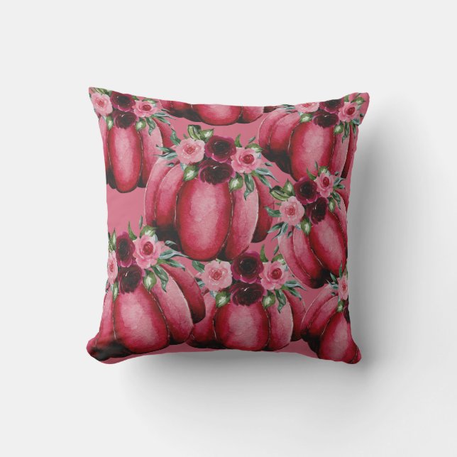 Pink Fall Pumpkin Cushion (Front)