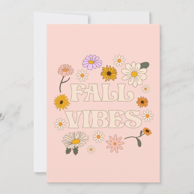 Pink Fall Vibes Card (Front)