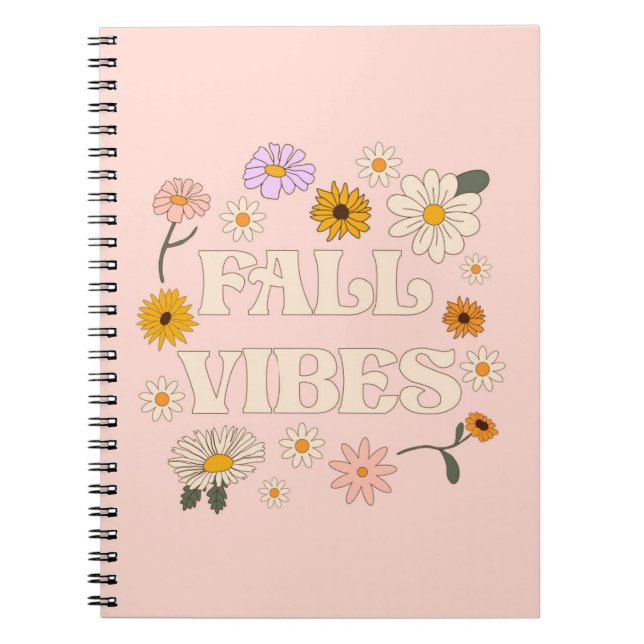 Pink Fall Vibes Notebook (Front)
