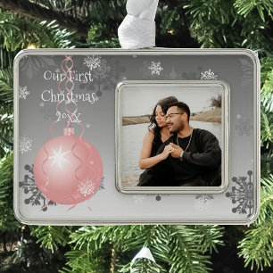 Pink Fancy Christmas Framed Ornament