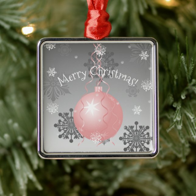 Pink Fancy Christmas Ornament Ceramic Ornament (Tree)