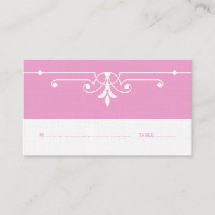 Pink Fancy Ornamental Place Card