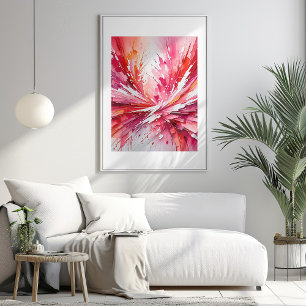 Pink Fantasy Abstract Acrylic Art Poster