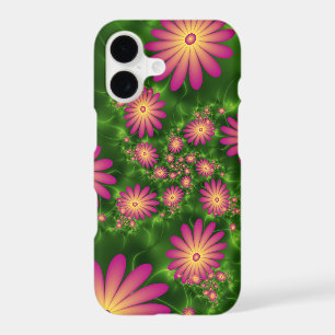 Pink Fantasy Flowers Modern Abstract Fractal Art