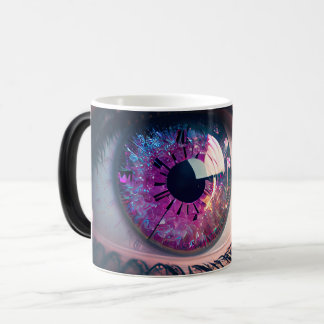 Pink Fantasy Pretty Glitter Eye Closeup Magic Mug