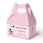 Pink Farm Birthday Party Favour Box (Girl)